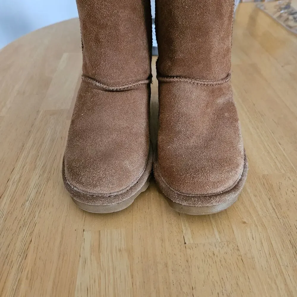 BearPaw Elle Youth Short Boots size 3 Hickory EUC